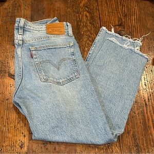 Levi’s Premium Wedgie Straight Leg Blue Denim Jeans